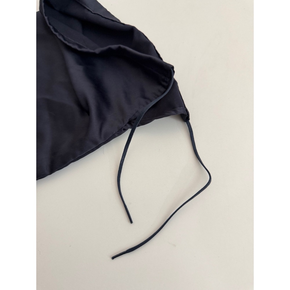 Prada Black Satin Drawstring Dust Bag Logo Storage Pouch 8.5x14 - Picture 3 of 5